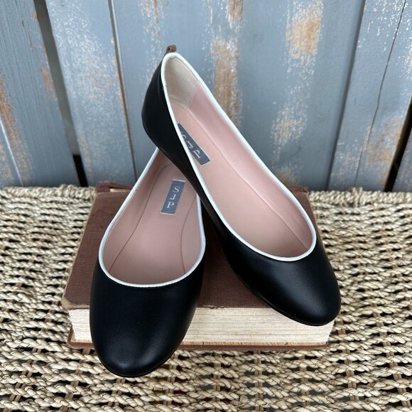 SJP By Sarah Jessica Parker Sunday Ballerinas Black Nappa Sz 36, US 6 NWOB - Picture 1 of 13
